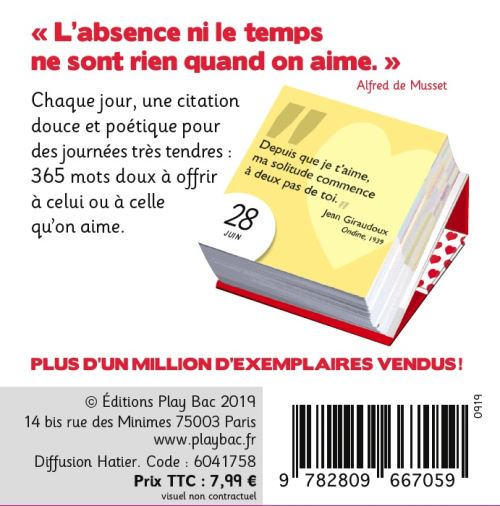 Mini Calendrier 365 Mots D Amour Broche Playbac Editions Livre Tous Les Livres A La Fnac
