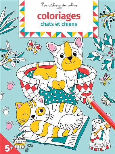 Coloriages chats et chiens -  Solenne et Thomas - broché