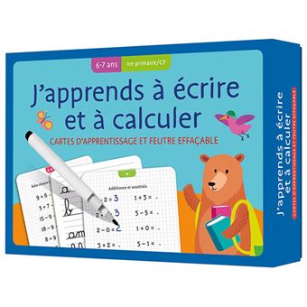Cartes + feutre - J'apprends à écrire et à calculer (6-7 a.) 1re primaire