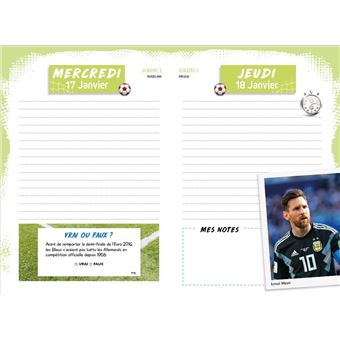 Agenda scolaire Foot 2023-2024