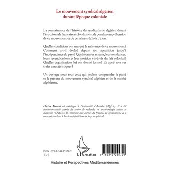 Le mouvement syndical algérien durant l'époque coloniale