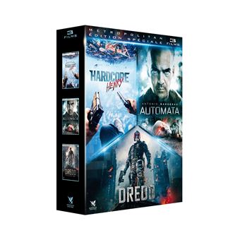 Action sf/coffret 3 films/hardcore henry/automata/dredd