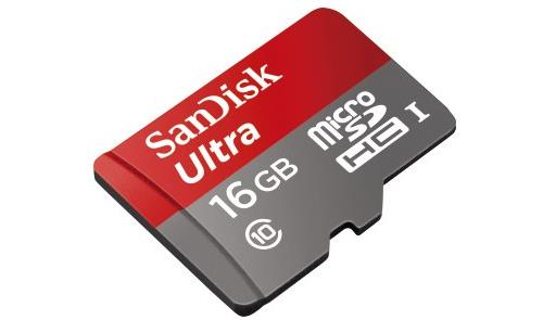SANDISK MICROSDHC 16GB 80MB/S CL10 ULTRA