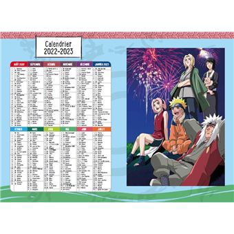 Agenda scolaire Naruto 2022-2023