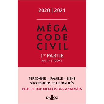 Méga Code civil 2020, 1re partie - 1re ed.