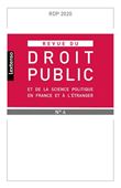 Revue du droit public et de la science politique en France et à l'étranger N°4-2020