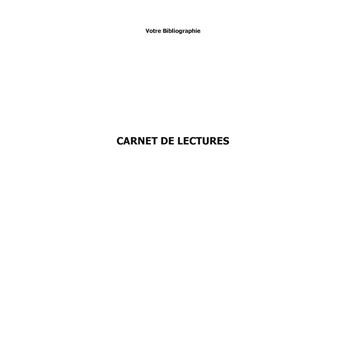 Carnet de lectures