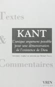 L'unique argument possible d'une démonstration de l'existence de Dieu