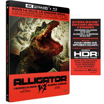 L'Incroyable Alligator Édition Limitée Steelbook Blu-ray 4K Ultra HD et Alligator 2 : La Mutation Édition Limitée Steelbook Blu-ray - 1