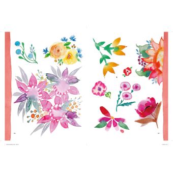 Fleurs et bouquets à l'aquarelle