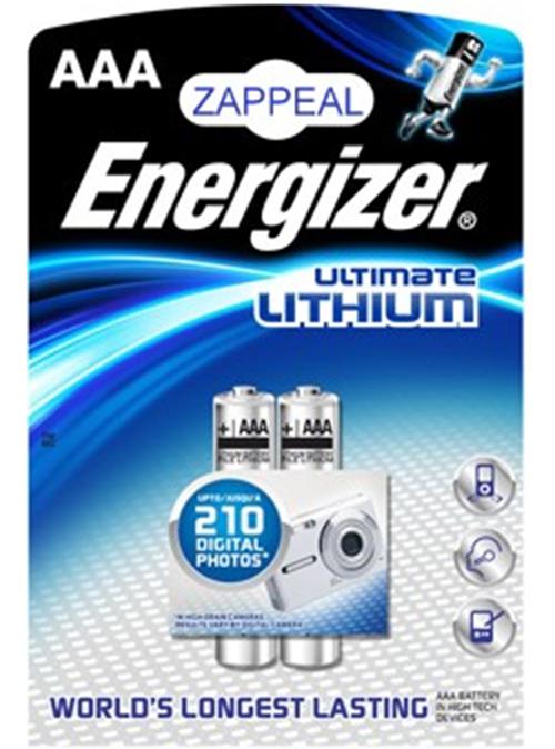 Energizer Ultimate Lithium 2 piles LR03 - AAA