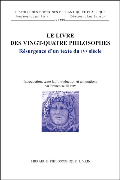 Le livre des vingt-quatre philosophes - Françoise Hudry - broché