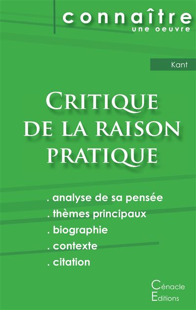 Fiche de lecture Critique de la raison pratique de Kant