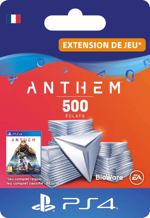Code de téléchargement Anthem : Pack 500 éclats PS4