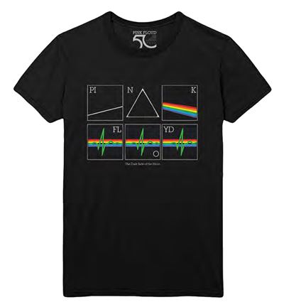 T-Shirt Pink Floyd Prism Heart Beat Unisex Noir