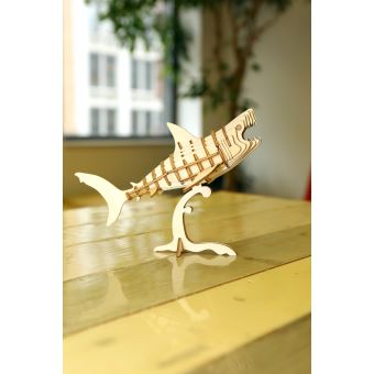 Puzzle 3D en bois Kikkerland Requin