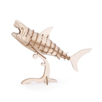 Puzzle 3D en bois Kikkerland Requin