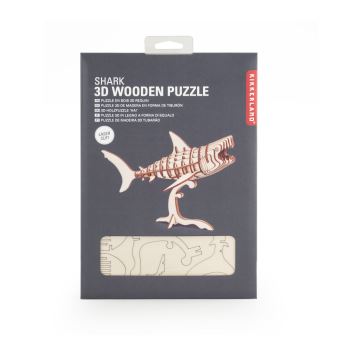 Puzzle 3D en bois Kikkerland Requin