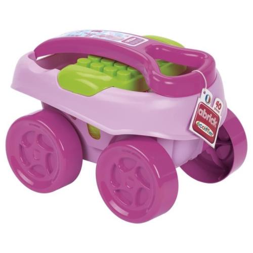 Chariot de construction Écoiffier Maxi Abrick 40 pièces Rose