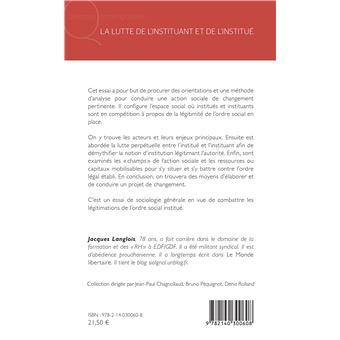 La lutte de l'instituant et de l'institué