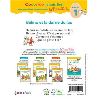 Cocorico Je sais lire ! premières lectures avec les P'tites Poules - Bélino et la dame du lac