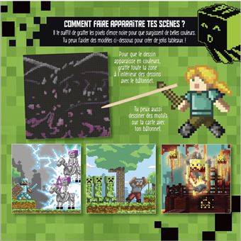 Minecraft - Mes cartes à gratter pixel
