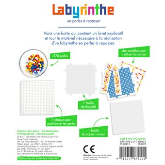 Labyrinthe en perles à repasser - mini coffret avec accessoires