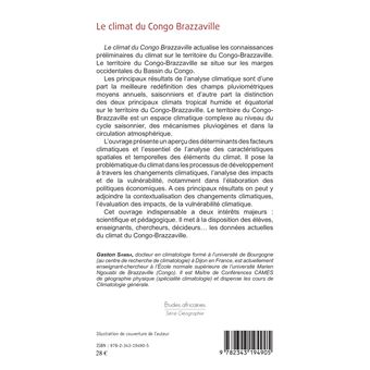 Le climat du Congo Brazzaville
