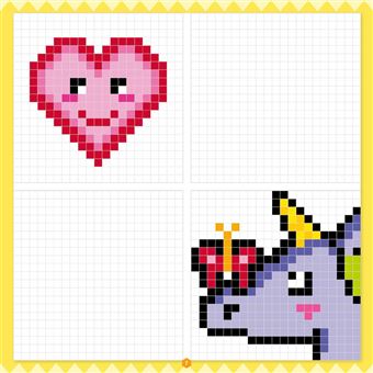 Je colorie en pixels - Les licornes