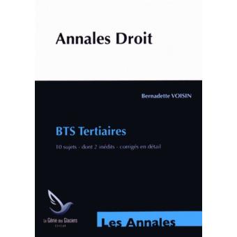 Annales Droit - BTS Tertiaires - 1