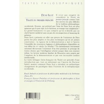 Traité du premier principe