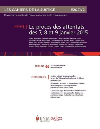 Les Cahiers de la justice 2/2021 -  Collectif - broché
