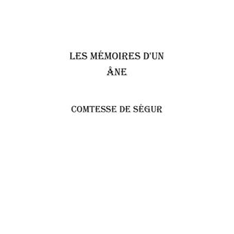 Les Mémoires d'un âne