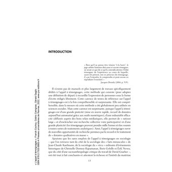 L'appel à témoignages