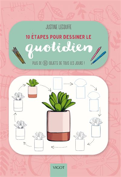 10 étapes pour dessiner le quotidien - Justine Lecouffe - broché