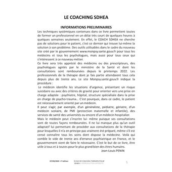 Cours de coaching thérapeutique SDHEA
