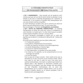 Cours de coaching thérapeutique SDHEA