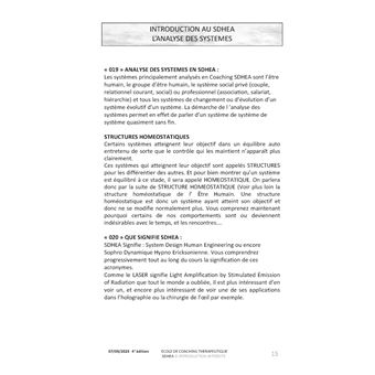 Cours de coaching thérapeutique SDHEA