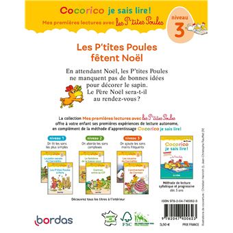 Cocorico Je sais lire ! premières lectures avec les P'tites Poules - Les P'tites Poules fêtent Noël