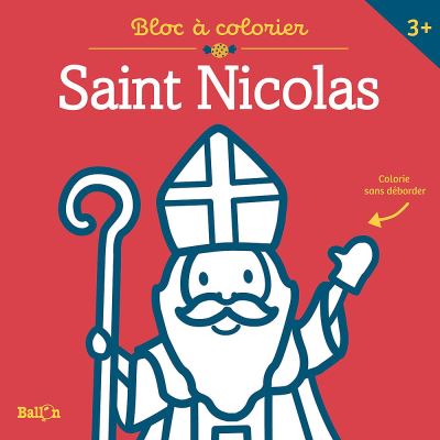 Bloc à colorier sans déborder - Saint-Nicolas