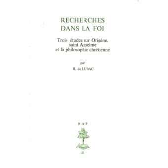 Recherches dans la foi