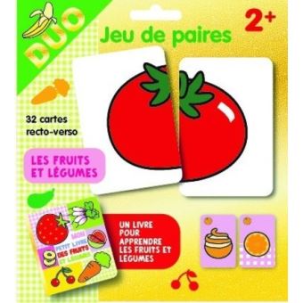 Jeu Mémo duo - fruits et légumes Fabriqué en France