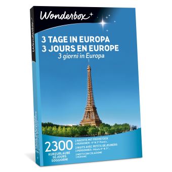 Coffret cadeau Wonderbox 3 jours en Europe