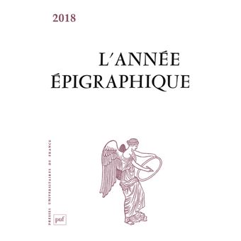 Annee epigraphique, vol. 2018