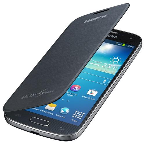 Etui Rabat Samsung Flip Cover pour Galaxy S4 Mini, Noir