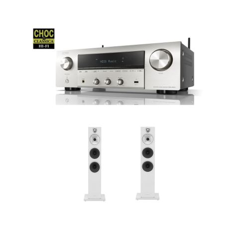 Amplificateur Hi-Fi Denon DRA-800H Argent + Enceinte colonne Bowers & Wilkins 603 White Vendue par paire