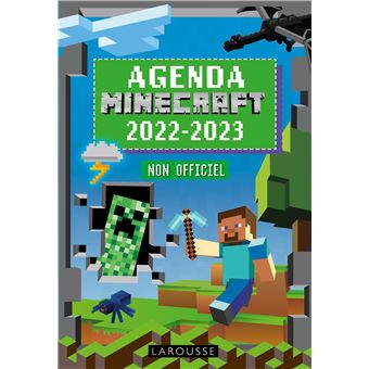 Agenda scolaire MINECRAFT non officiel  2022-2023