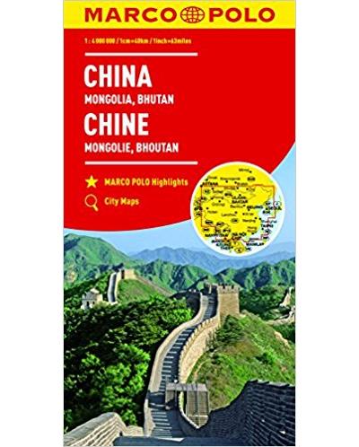 Chine mongolie bouthan 1:4 000 000
