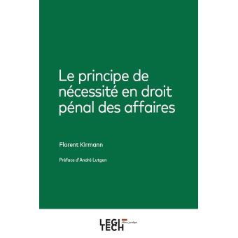 Le principe de nécessité en droit pénal des affaires