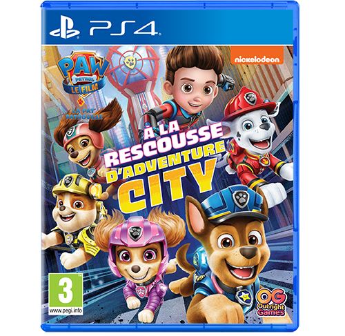 Pochette avant du jeu Pat'Patrouille À la rescousse d'Adventure City PS4